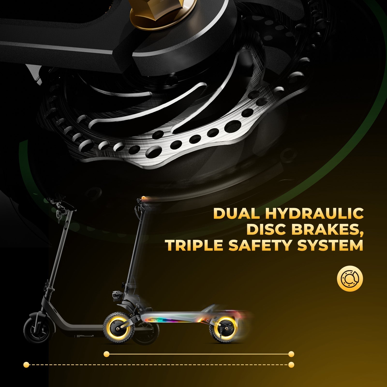 isinwheel® GT4 High-Performance 2400W Dual Motor Electric Scooter