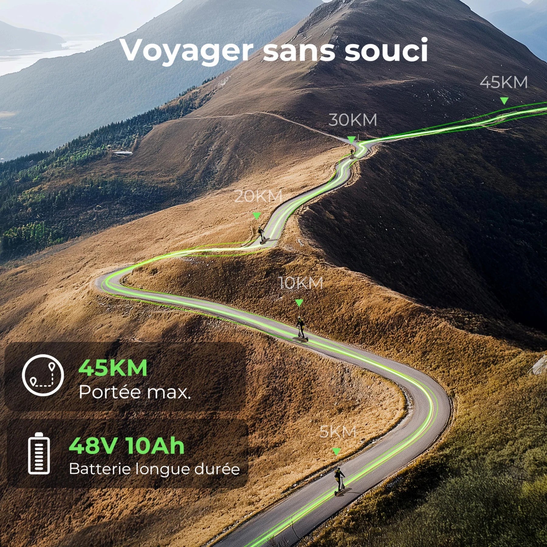 isinwheel GT1 Off Road Electric Scooter 800W