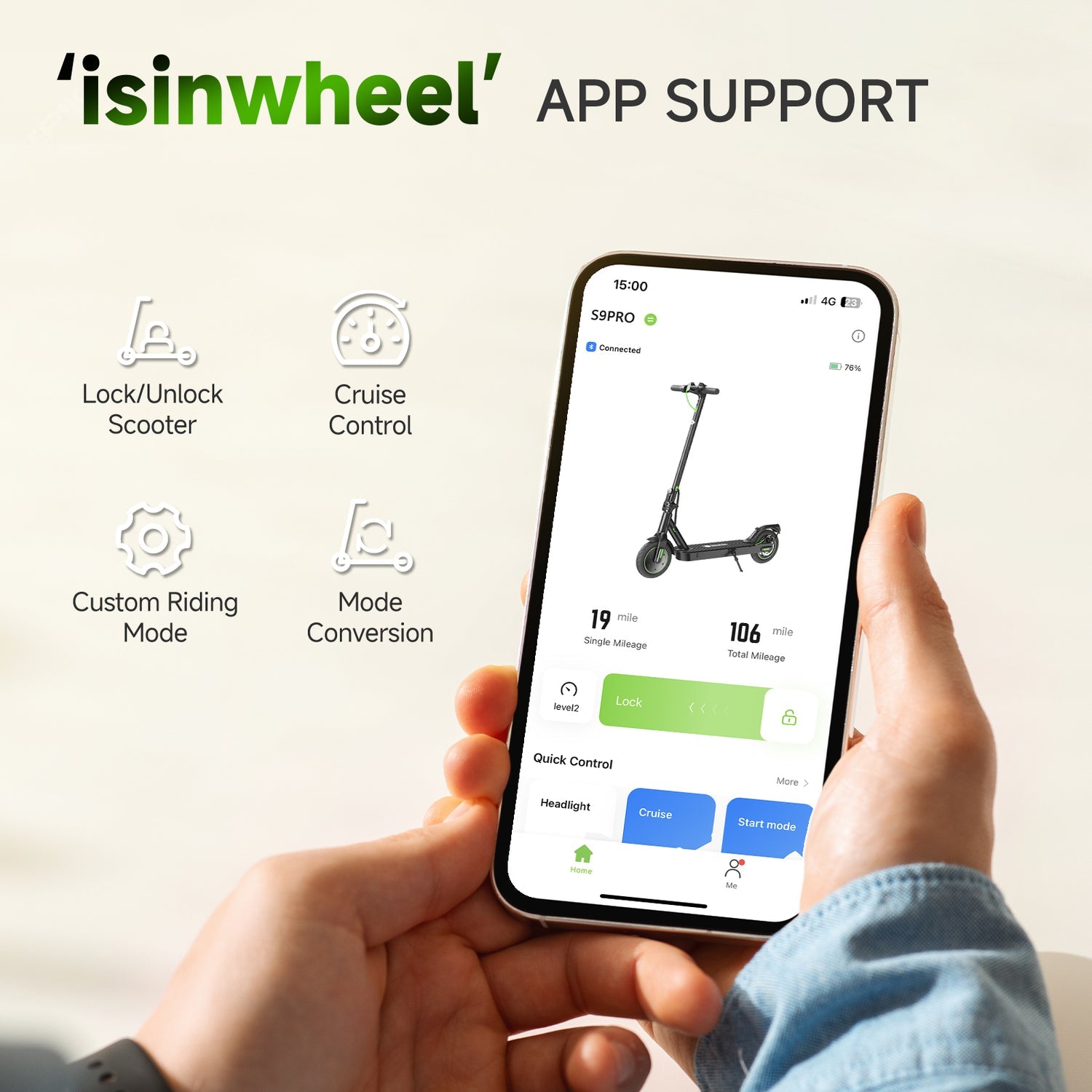 isinwheel S9Pro Electric Scooter For Adults 350W