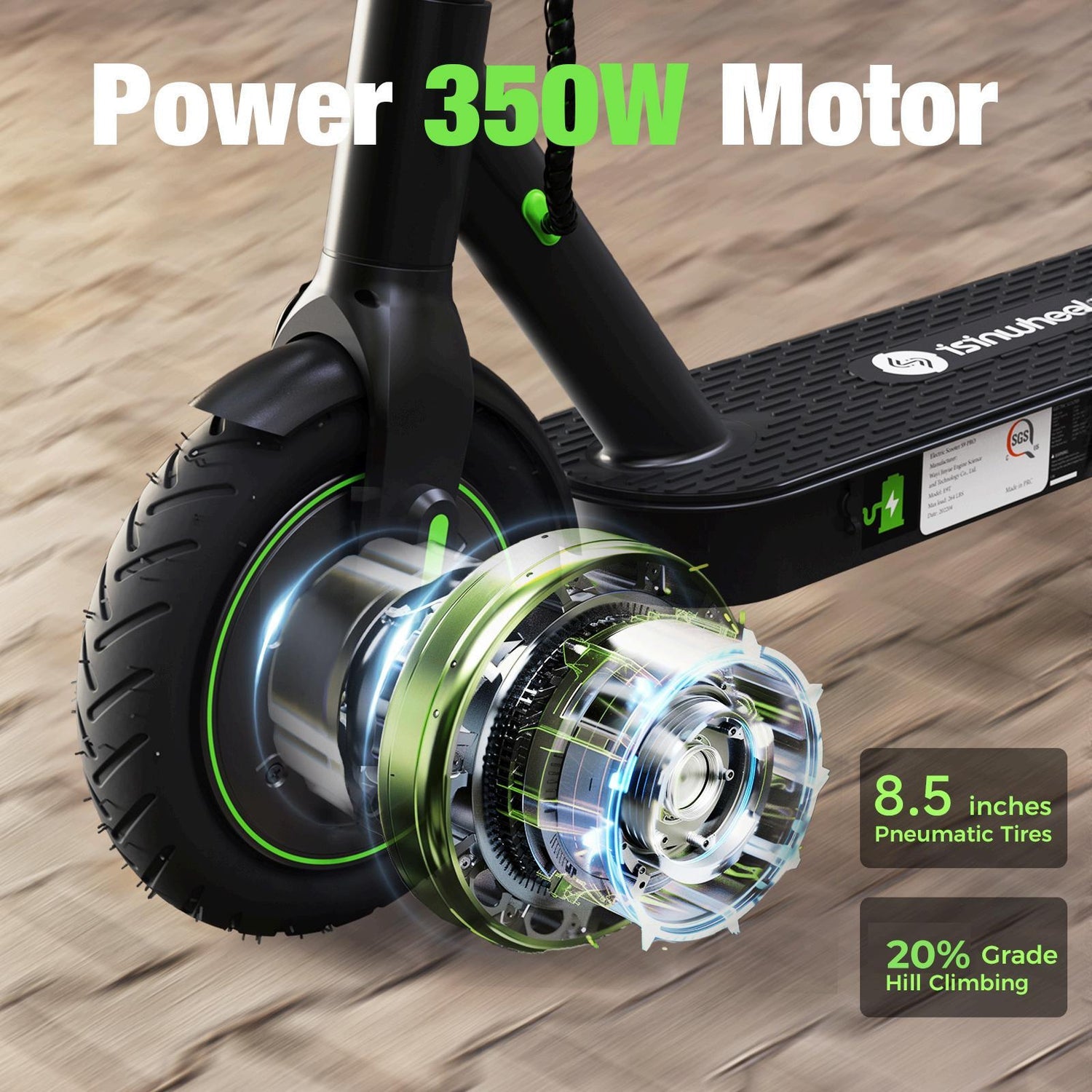 isinwheel S9Pro Electric Scooter For Adults 350W
