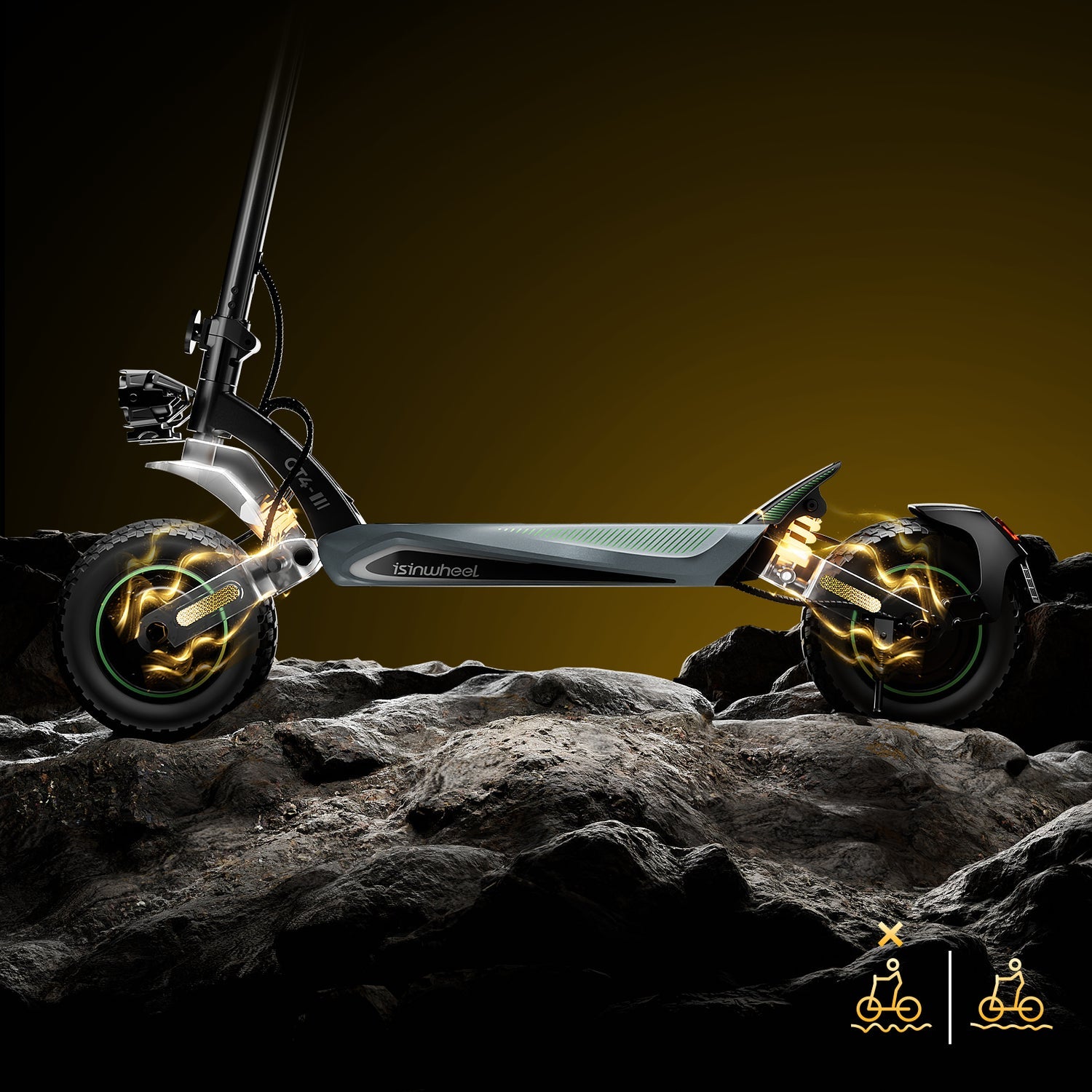 isinwheel® GT4 High-Performance 2400W Dual Motor Electric Scooter